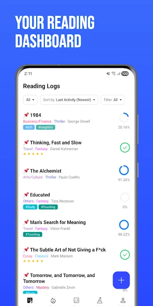 Readinglyst: Book Tracker, Log Screenshot 0