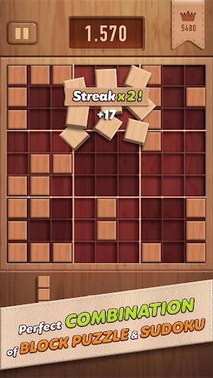 Woody 99 - Sudoku Block Puzzle - Free Mind Games Screenshot 1