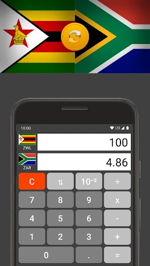 Zimbabwe Dollar/S. Africa Rand Screenshot 0