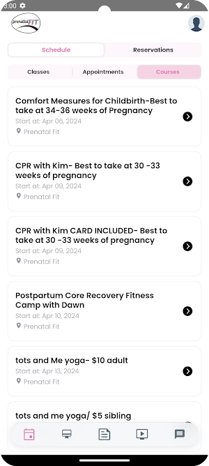 Prenatal Fitness Studio Screenshot 1