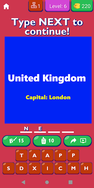 Europe Countries And Capitals Screenshot 3