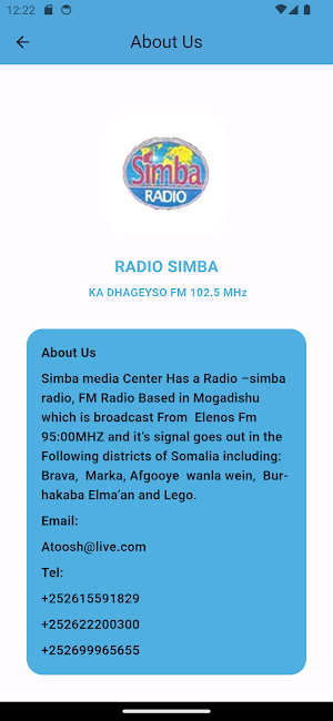 Radio Simba Screenshot 2