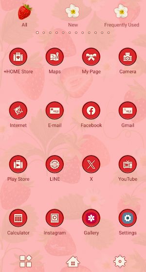 Strawberry Season Theme +HOME Screenshot 2