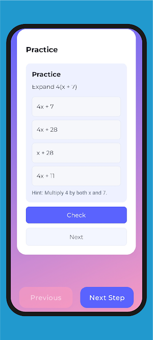 Algebra Steps Screenshot 3