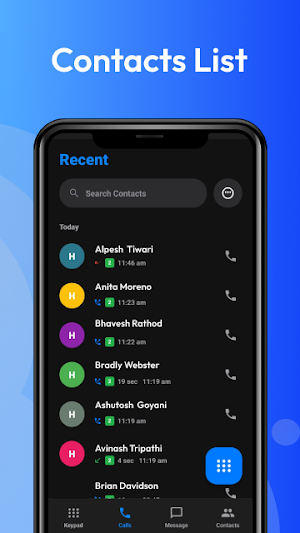 Phone Call: Message SMS & Home Screenshot 1