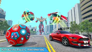 Football Robot Car Transform: Muscle Car Games Screenshot 3