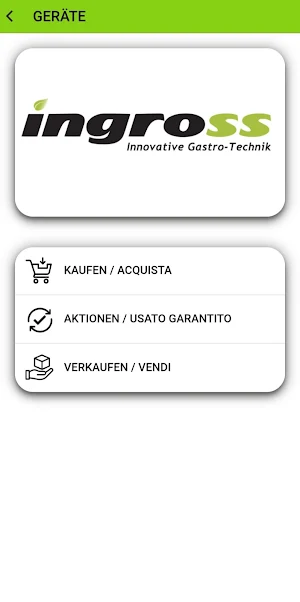 Gastro Ingross - APP Screenshot 1