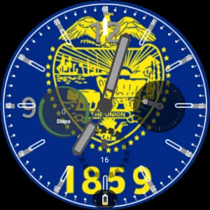 Oregon Flag Watchface Screenshot 1