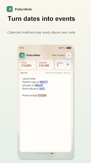 PatternNote Screenshot 2