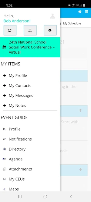 SSWAA Member & Conference App Screenshot 2