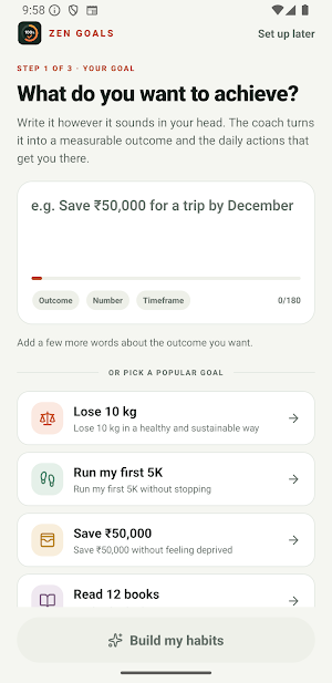 Goal Tracker: Zen Goals Screenshot 3