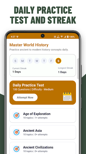 World History Quiz Practice Screenshot 0
