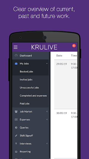 Kru Live Staffing Screenshot 2