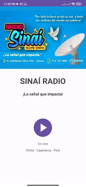 SINAÍ Radio Screenshot 2