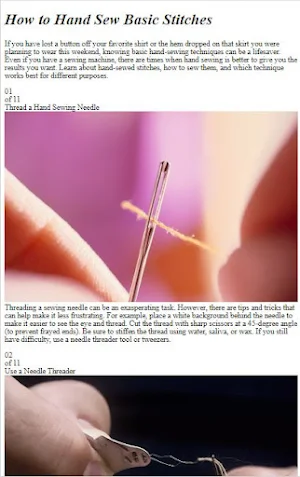 Sewing Techniques Guide Screenshot 0