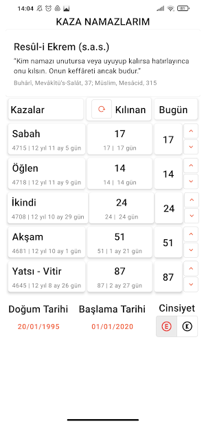 Kaza Namazlarım Screenshot 0