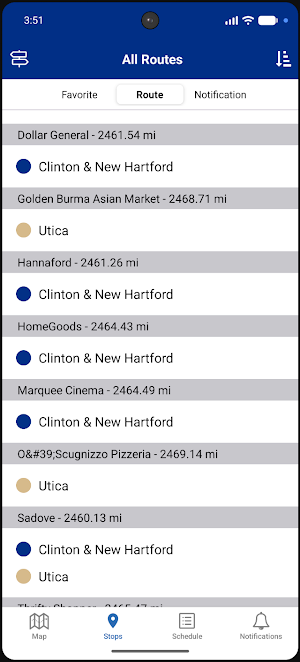 Hamilton College Jitney Screenshot 2