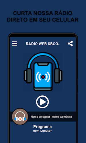 Rádio Web SBCo. Screenshot 1