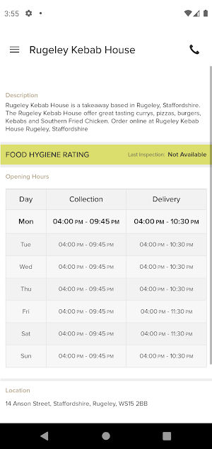 Rugeley Kebab House Screenshot 3
