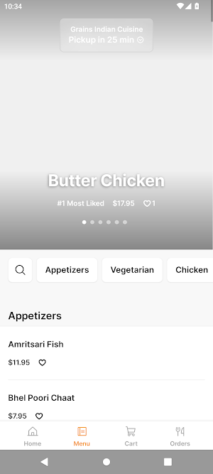 Grains Indian Cuisine Screenshot 1