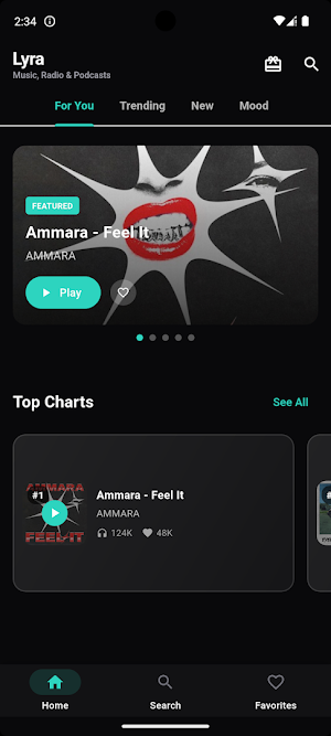 Lyra - Music, Radio & Podcasts Screenshot 2