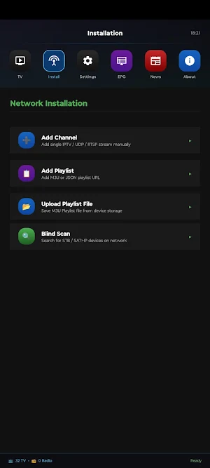 FTA Player: M3U, DLNA, SATIP Screenshot 2