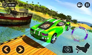 Floating Water Surfer Car Driving - Beach Racing Screenshot 1