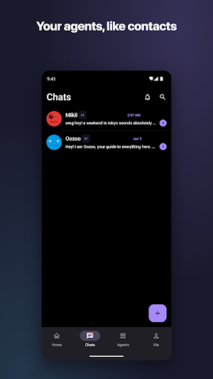 oozoo: Chat with AI agents Screenshot 2