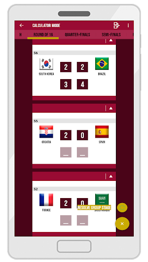 2022 World Cup Calculator Screenshot 3