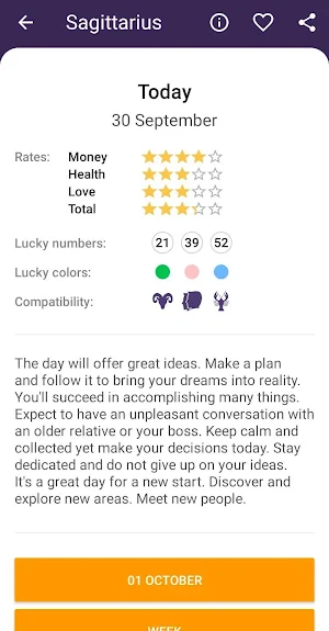 Sagittarius Horoscope Screenshot 0