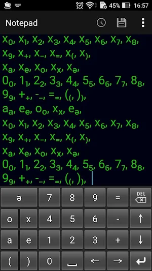 Subscript numeric keypad Screenshot 1