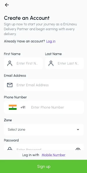 EnUnavu Delivery Partner Screenshot 2