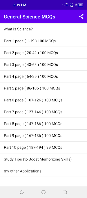 General Science MCQs | every day Science  offline Screenshot 1