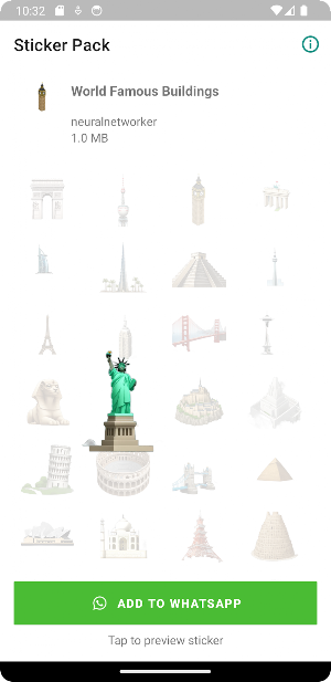 Famous Buildings WAStickerApps Screenshot 1