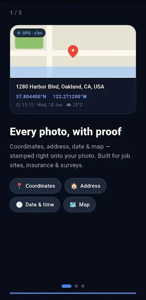 TerraTag: GPS Map Camera Screenshot 2