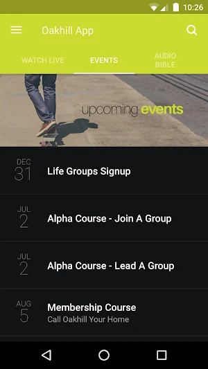Oakhill App Screenshot 2