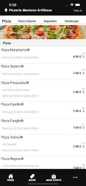 Pizzeria Montana Grillhaus Screenshot 2