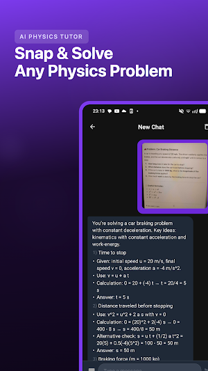 Physics Solver - Homework Help Screenshot 1