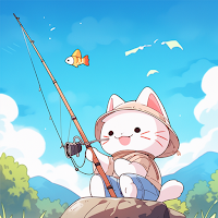 Cat Fishing Idle