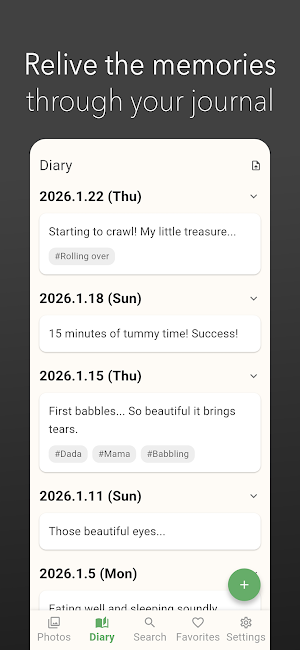 Baby Days: Daily Photo & Diary Screenshot 2