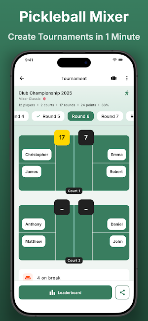 Pickleball Mixer - Generator Screenshot 0