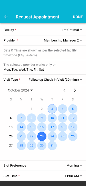 1O Patient Portal Screenshot 2