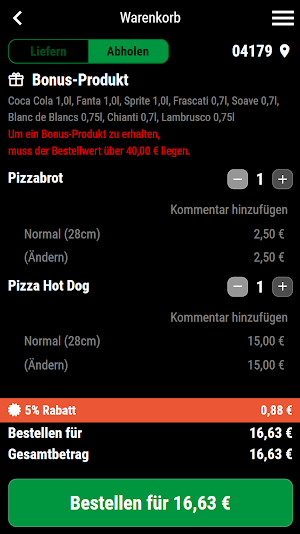 Kahlon Pizza Service Leipzig Screenshot 1