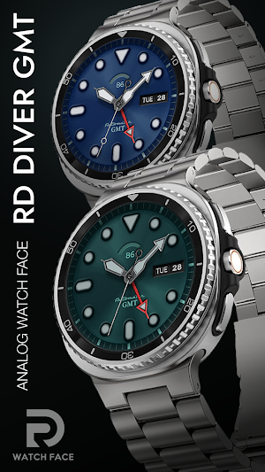 GMT DIVER Analog Watch Face Screenshot 0