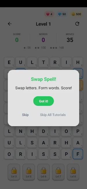 SwipeSpell: Word Puzzle Screenshot 0