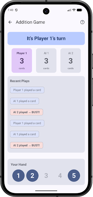 Addition Game Screenshot 3