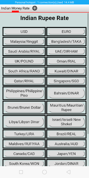 Indian Rupee Rate Screenshot 1