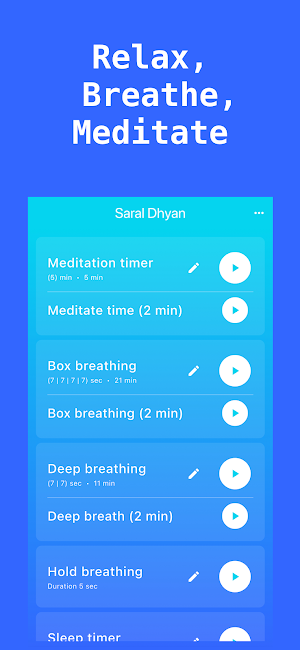 Saral Dhyan: Mindful Breathing Screenshot 0