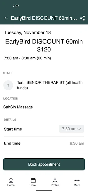 SahSin Massage Screenshot 2