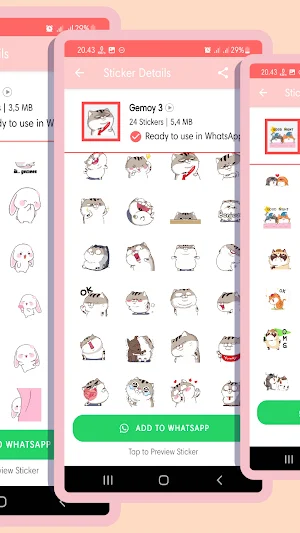 Cute Animated Stickers for WA Screenshot 1